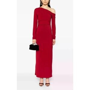 Reformation Ayden Sangria‎ One Shoulder Knit Dress NWT Size XL